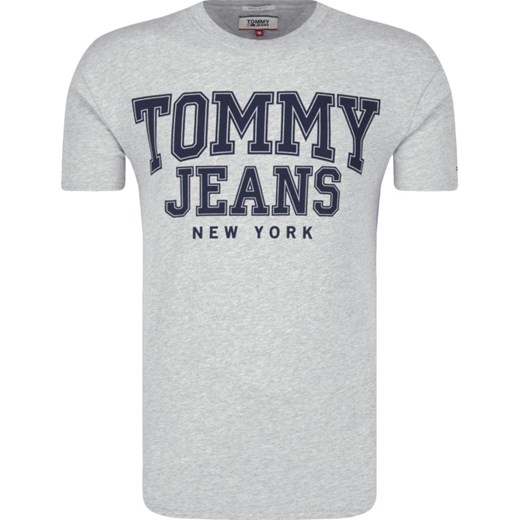 Szary t-shirt męski Tommy Jeans z krótkimi rękawami 