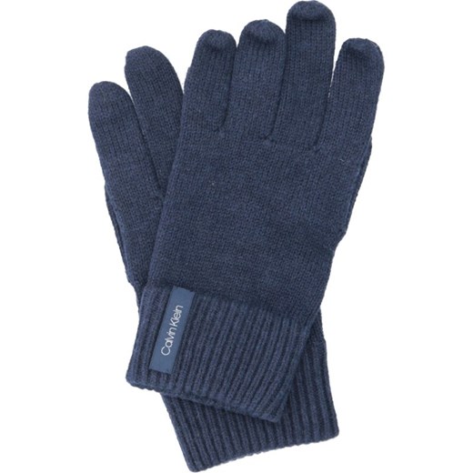 Rękawiczki Calvin Klein niebieskie 
