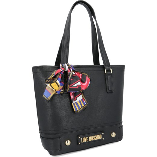 Shopper bag Love Moschino czarna matowa elegancka 