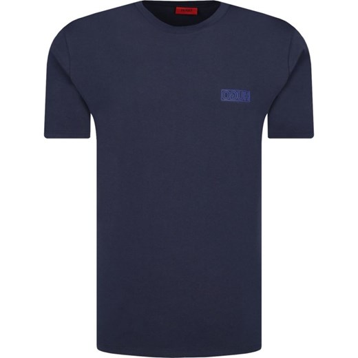 T-shirt męski Hugo Boss granatowy gładki 