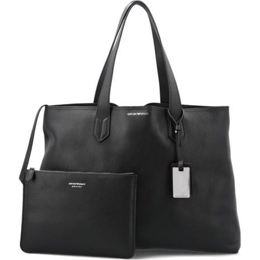 Shopper bag Emporio Armani czarna duża na ramię 