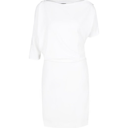 Biała sukienka Marciano Guess mini bez wzorów z długim rękawem casual 