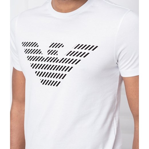 Emporio Armani t-shirt męski biały w nadruki 