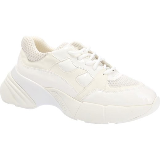 Pinko buty sportowe damskie dla biegaczy białe płaskie na wiosnę sznurowane 