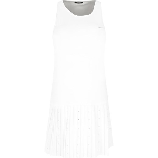 Liu Jo Sport sukienka biała bez rękawów z okrągłym dekoltem 