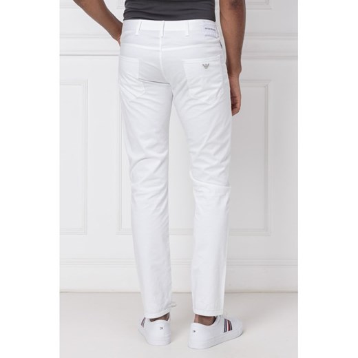 Spodnie męskie białe Emporio Armani wiosenne 