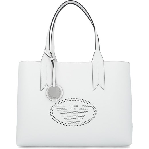 Shopper bag Emporio Armani bez dodatków duża na ramię matowa 