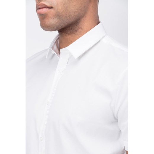 Koszula męska biała Hugo Boss z krótkim rękawem casual 