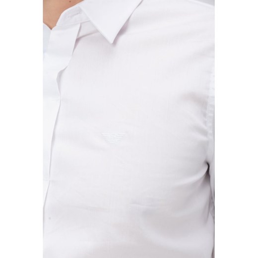 Biała koszula męska Emporio Armani z długim rękawem 
