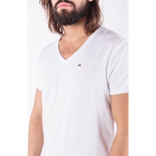 T-shirt męski Tommy Jeans z krótkim rękawem jerseyowy biały 