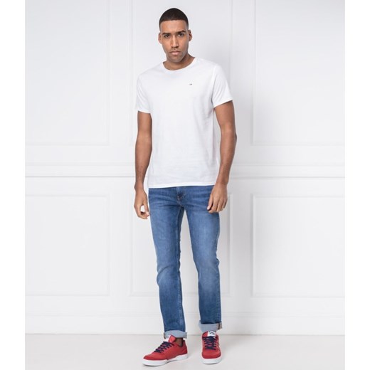 T-shirt męski biały Tommy Jeans z krótkimi rękawami casual 