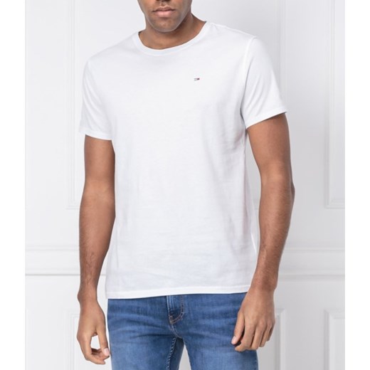 T-shirt męski Tommy Jeans z krótkimi rękawami biały casual 