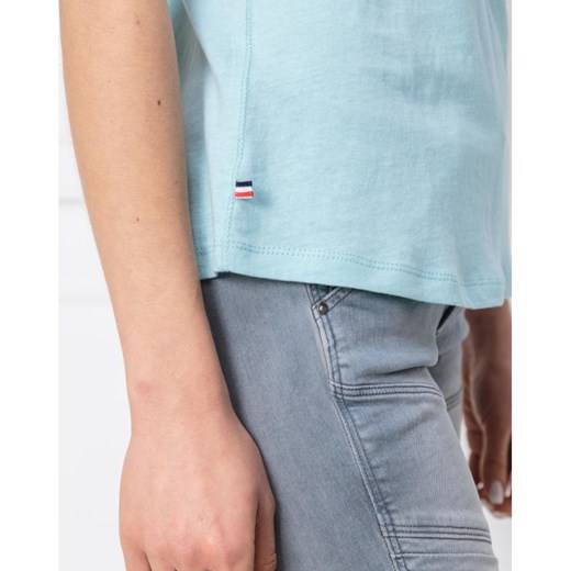 Bluzka damska niebieska Tommy Jeans z krótkim rękawem 