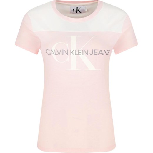 Bluzka damska Calvin Klein z krótkim rękawem różowa 