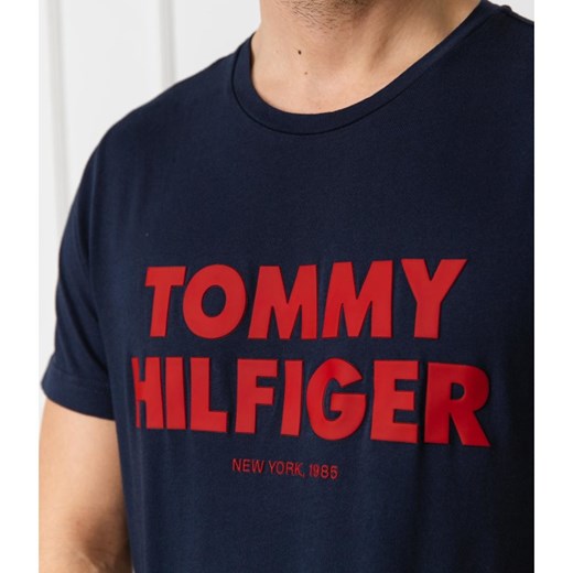 T-shirt męski Tommy Hilfiger z krótkimi rękawami z napisami 