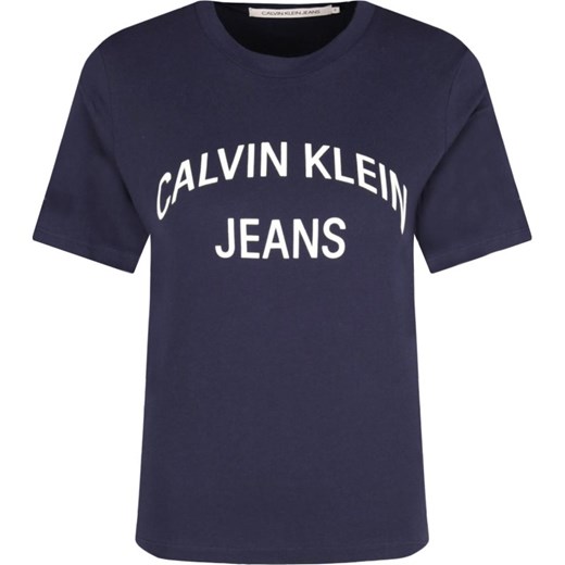 Bluzka damska Calvin Klein w stylu młodzieżowym z krótkim rękawem 