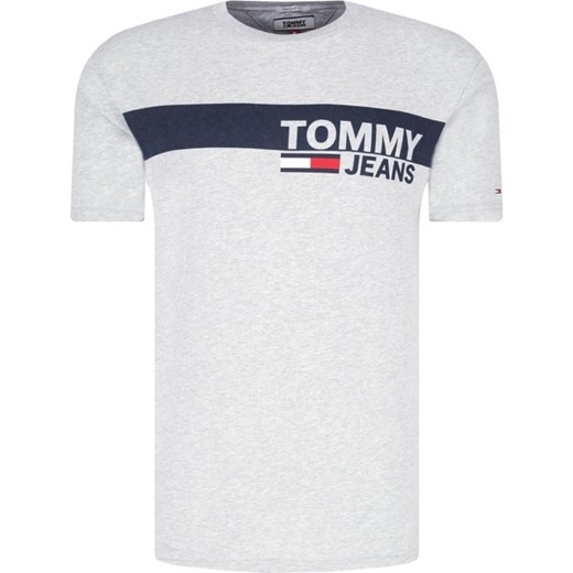 T-shirt męski Tommy Jeans na wiosnę biały z krótkim rękawem w stylu młodzieżowym 