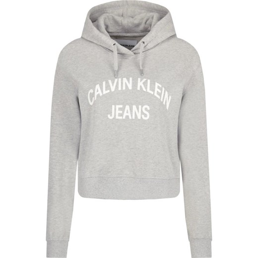 Bluza damska Calvin Klein casualowa krótka z napisami 