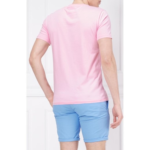 T-shirt męski Polo Ralph Lauren gładki różowy z krótkim rękawem 
