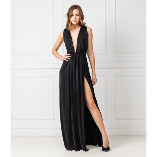 Sukienka Elisabetta Franchi czarna prosta elegancka maxi 
