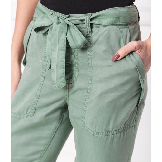 Spodnie damskie miętowe Pepe Jeans gładkie 