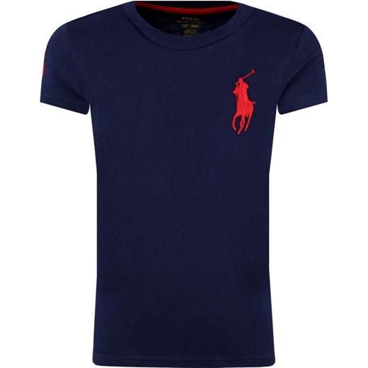 T-shirt chłopięce granatowy Polo Ralph Lauren z krótkim rękawem 