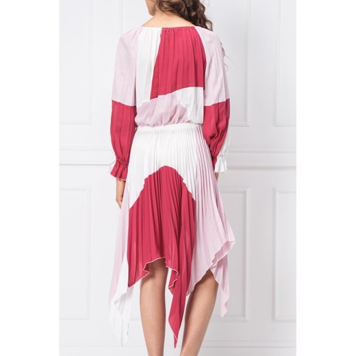 Sukienka Just Cavalli z długimi rękawami wiosenna asymetryczna 