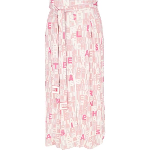 Spódnica różowa Elisabetta Franchi w abstrakcyjnym wzorze maxi casual 