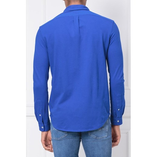 Koszula męska niebieska Polo Ralph Lauren casualowa z długim rękawem z kołnierzykiem button down 