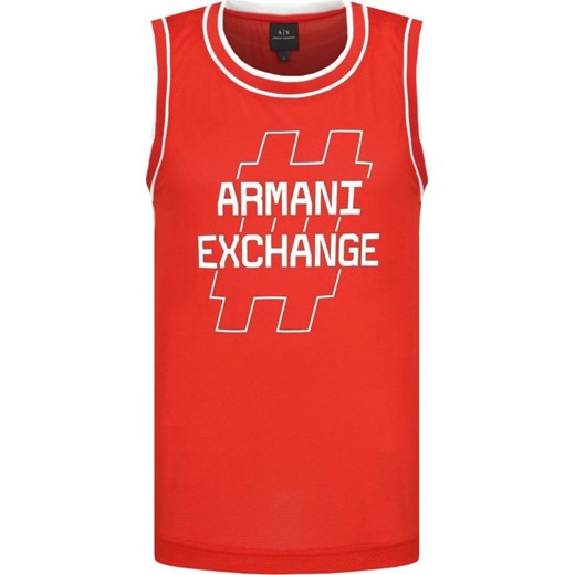 T-shirt męski Armani bez rękawów z napisami 