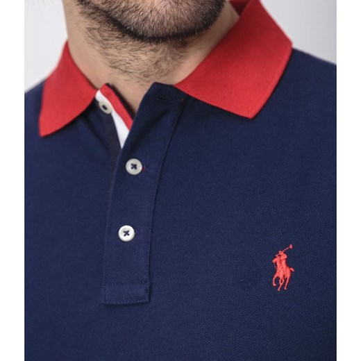 T-shirt męski Polo Ralph Lauren bez wzorów niebieski 