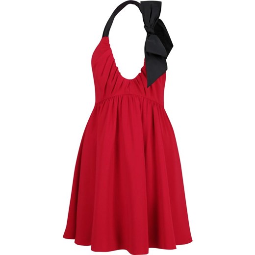 Sukienka N21 bez rękawów czerwona z dekoltem w serek mini 