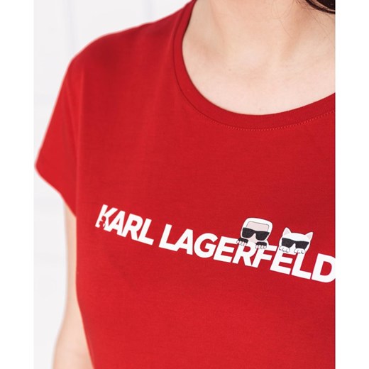 Bluzka damska Karl Lagerfeld z krótkim rękawem 