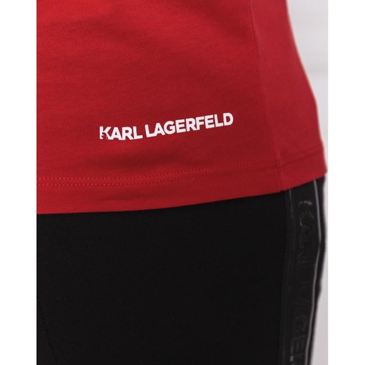 Bluzka damska czerwona Karl Lagerfeld z krótkim rękawem 