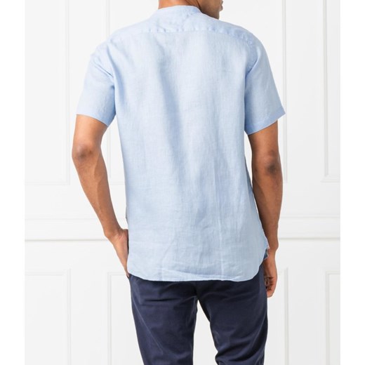 Koszula męska Tommy Hilfiger bez wzorów casualowa z krótkim rękawem ze stójką 