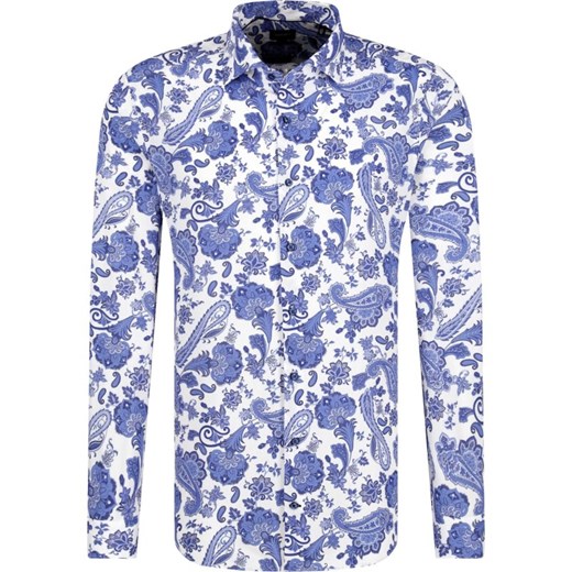 Koszula męska Joop! Collection z długim rękawem niebieska z klasycznym kołnierzykiem młodzieżowa 