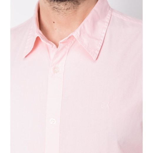 Koszula męska Calvin Klein różowa z klasycznym kołnierzykiem 