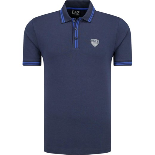 T-shirt męski Emporio Armani casual niebieski z krótkim rękawem 