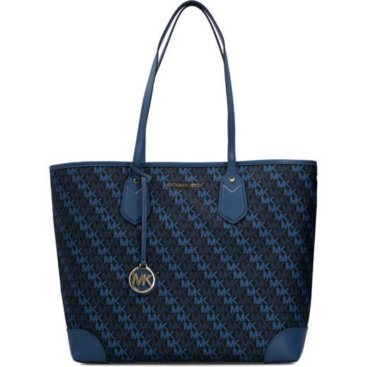 Shopper bag niebieska Michael Kors elegancka z nadrukiem 
