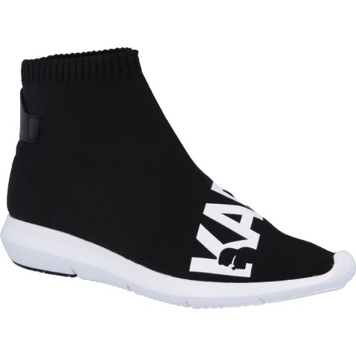 Buty sportowe damskie czarne Karl Lagerfeld sneakersy płaskie gładkie na zimę 
