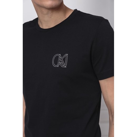 T-shirt męski Calvin Klein gładki z krótkim rękawem 