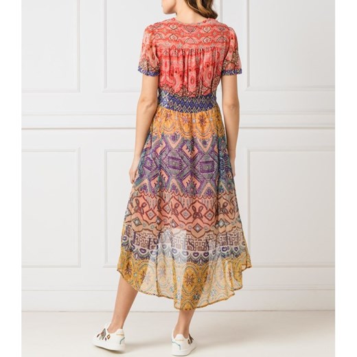 Sukienka Desigual casual midi z krótkim rękawem na uczelnię