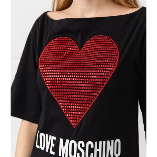 Sukienka Love Moschino w cekiny na lato mini dzienna 