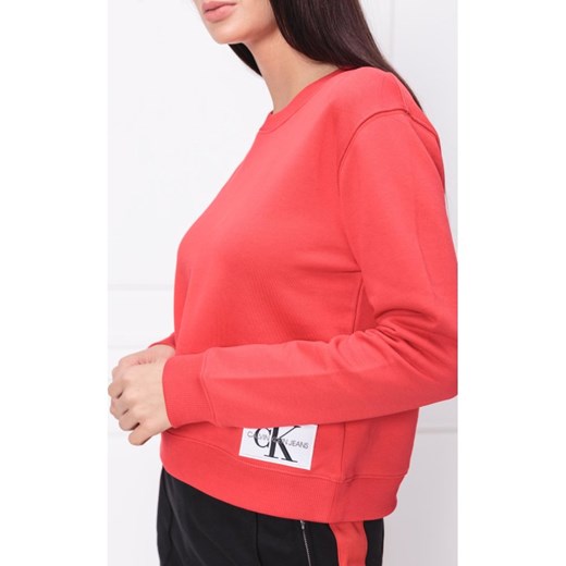 Bluza damska Calvin Klein krótka z aplikacjami  