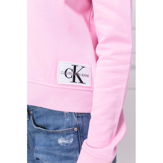 Różowa bluza damska Calvin Klein sportowa krótka 