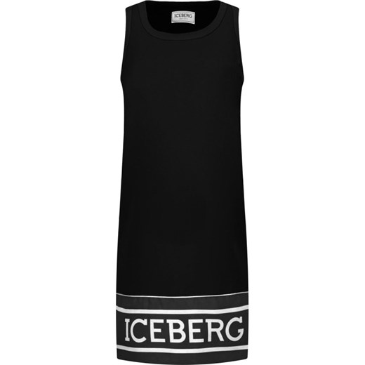 Sukienka Iceberg prosta z okrągłym dekoltem midi 