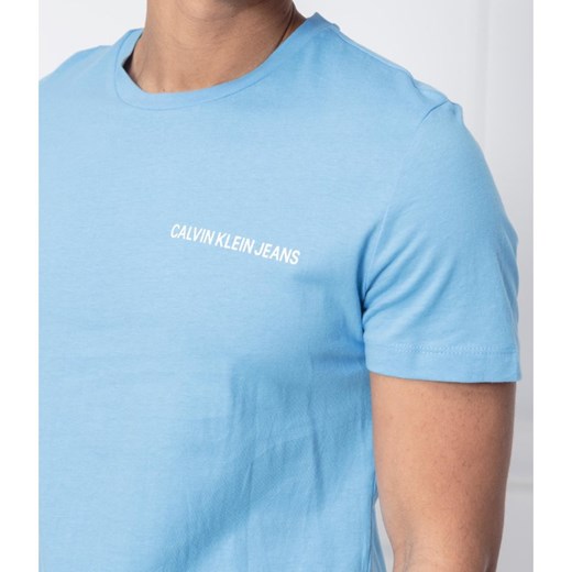 T-shirt męski Calvin Klein casualowy z krótkimi rękawami z napisami 