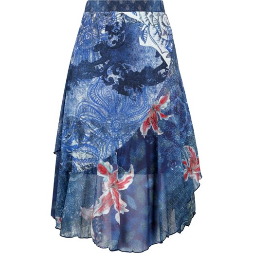 Spódnica Desigual w abstrakcyjnym wzorze na wiosnę niebieska midi 