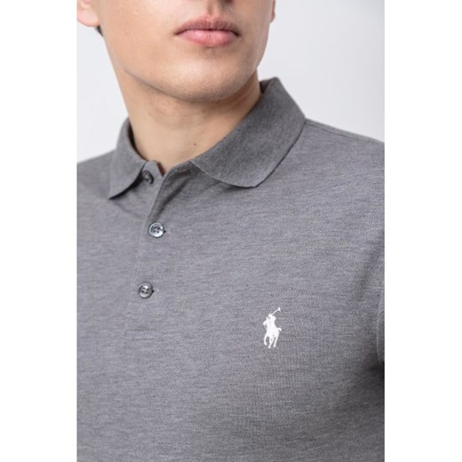 T-shirt męski szary Polo Ralph Lauren casualowy z krótkim rękawem 