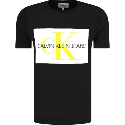Biały t-shirt męski Calvin Klein z krótkimi rękawami w stylu młodzieżowym 